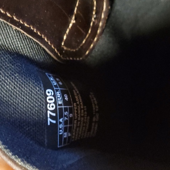 Brown Leather Steel Toed Shoes For Crews Slip Resistant Boots W9/M7.5 - Picture 3 of 4